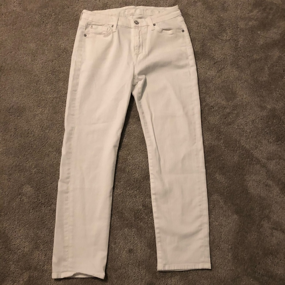 Cropped 7 for all mankind white jeans - Picture 4 of 4
